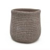 Cache-pot effet corde en ciment marron Ø19 5 H.18 cm  vente en gros pour fleuristes