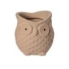 Petit vase chouette taupe en dolomite effet sablé 8 5 x 8 H.8 5 cm  grossiste en vases pour fleuristes