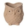 Vase chouette taupe en dolomite effet sablé 11 x 10 H.11 cm  grossiste en vases pour fleuristes