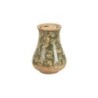 Vase bombé vert foncé à fleurs en céramique Ø13 5 H.18 5 cm  grossiste en vases pour fleuristes