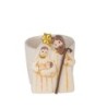 Vase Nativité crème et or 11 5 x 10 5 H.12 5 cm  grossiste en décoration de Noël pour fleuristes
