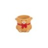 Petit cache-pot ourson à nœud rouge en terre cuite 9 cm  vente en gros pour fleuristes