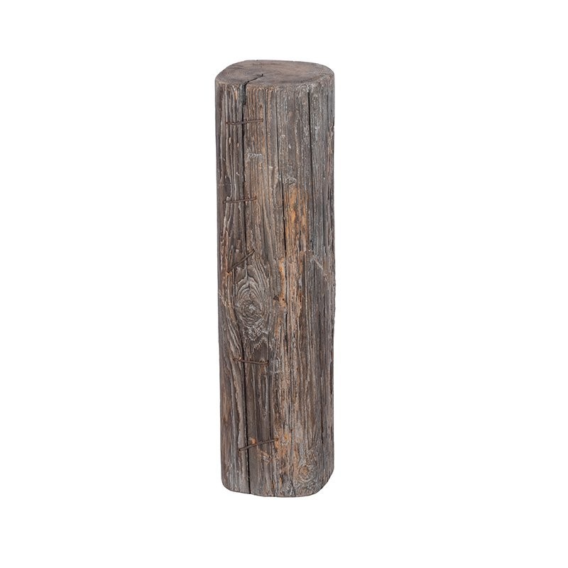 Grand tronc en bois vieilli Ø20 H.80 cm - grossiste en décoration de vitrine pour commerçants