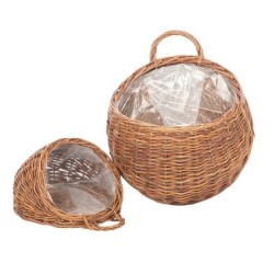 Panier rond en osier avec anneau  lot de 2  grossiste en vannerie pour fleuristes