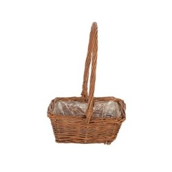 Panier rectangulaire en osier à anse 17 cm  vente en gros pour fleuristes
