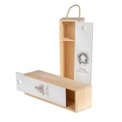 Porte-bouteille de Noël en bois 10 x 9 H.35 cm - grossiste en emballage cadeau