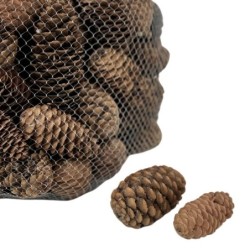 Pommes de pin naturelles en sac de 500 g Ø3 5-4 H.6 5-7 5 cm - grossiste en pommes de pin pour fleuristes