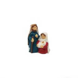 Mini nativité Sainte Famille de Noël en résine H.4 cm - grossiste en décoration de Noël pour fleuristes