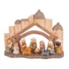 Crèche de Noël avec Rois mages et paysage 22 5 x 7 H.17 cm - vente en gros pour fleuristes