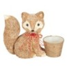 Cache-pot renard avec pot 31 x 11 H.22 cm  grossiste en contenants originaux pour fleuristes