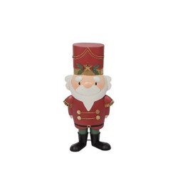Soldat Père Noël rouge en métal H.65 cm  grossiste en décoration de Noël pour fleuristes