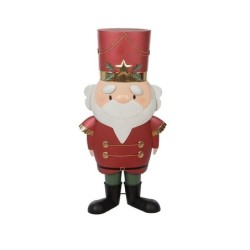 Soldat Père Noël rouge en métal H.120 cm  grossiste en décoration de vitrine de Noël