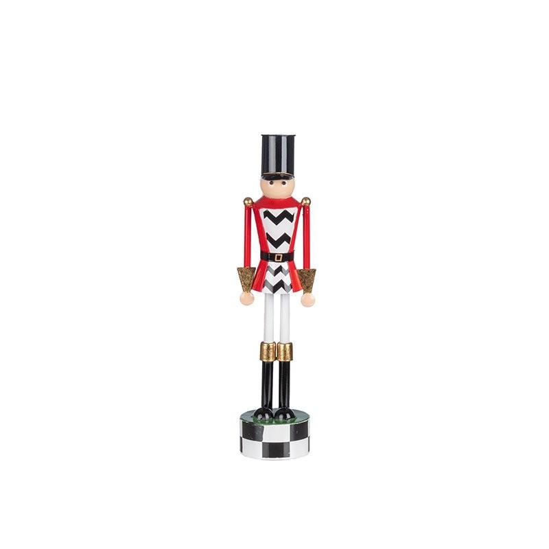 Petit casse-noisette en métal 11 x 10 H.46 cm - grossiste en figurines de Noël pour fleuristes