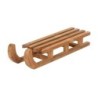 Luge décorative en bois marron 47 x 12 H.7 cm - grossiste en décoration d'hiver pour fleuristes