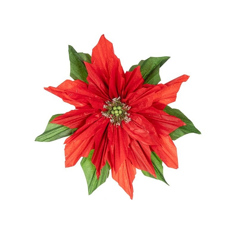Étoile de Noël géante rouge Ø85 cm à suspendre ou à poser - grossiste en grands décors de Noël