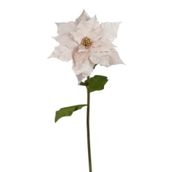 Étoile de Noël géante champagne à pistil doré Ø55 H.135 cm - grossiste en décoration de Noël
