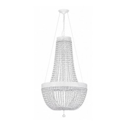 Grand lustre à gouttes en plexiglas blanc Ø63 H.110 cm - grossiste en décoration de vitrine