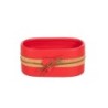 Petite jardinière ovale rouge avec cœur en céramique 13 5 x 8 H.6 cm - grossiste en contenants pour fleuristes