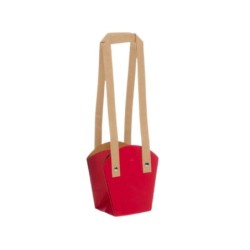 Sac en papier rouge foncé à anses 11 x 7 H.12 cm  lot de 10 - grossiste en emballage cadeau