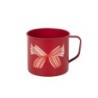 Pot cylindrique à anse rouge à nœud en fer-blanc Ø12 H.11 cm - grossiste en contenants originaux