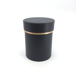 Boîte ronde en carton noire Ø8 H.10 cm - grossiste en emballage fleuriste