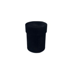 Boîte ronde en velours noir Ø8 H.10 cm - grossiste en emballage fleuriste