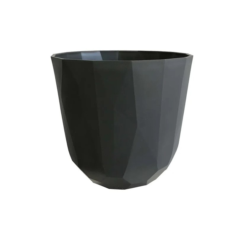 Cache-pot Quartz à facettes ardoise, grossiste en cache-pots pour fleuristes