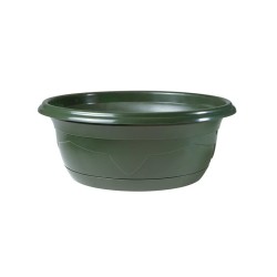 Grande coupe Millésia vert sapin non percée, grossiste en contenants pour compositions de deuil