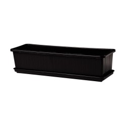 Jardinière Florabelle noire non percée, grossiste en jardinières pour compositions de tombe