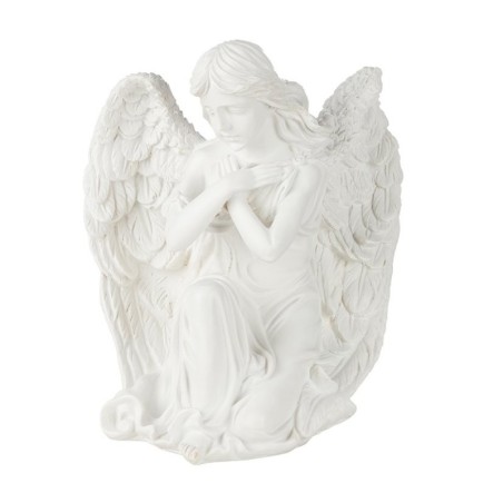 Grand ange femme aux grandes ailes blanc 26 x 20 H.31 cm – déco Noël en gros