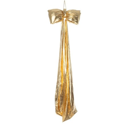 Nœud géant bouffant or métallisé L.50 H.175 cm – déco Noël en gros
