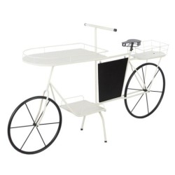 Vélo présentoir à étagères en métal blanc 167 cm  vente en gros pour commerçants