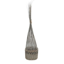 Panier ovale avec branches gris lot de 3  jusqu'à 125 cm - vente en gros pour fleuristes