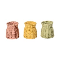 Petit pot en corde bouche large Ø8 5 cm  3 couleurs - grossiste en contenants pour fleuristes