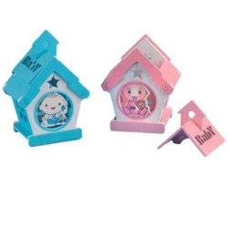 Maisonnette miniature en bois naissance 7 x 5 H.10 cm  vente en gros pour fleuristes