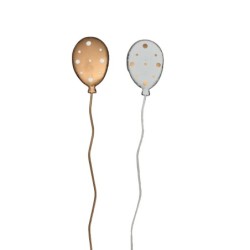Pique ballon en métal or et blanc Ø4 5 H.45 cm lot de 12 - grossiste en décoration de fête