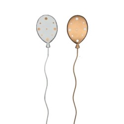 Pique ballon en métal or et blanc Ø6 5 H.45 cm lot de 9 - grossiste en décoration de fête