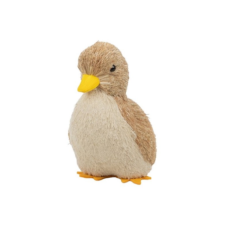 Canard timide debout en herbe 21 x 17 H.28 cm - grossiste en décoration de printemps