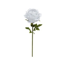 Rose blanche en velours avec tige Ø40 H.130 cm  grossiste en roses géantes pour fleuristes