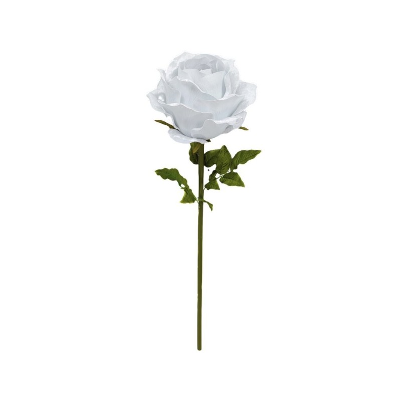 Rose blanche en velours avec tige Ø40 H.130 cm  grossiste en roses géantes pour fleuristes