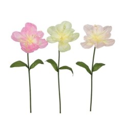 Fleur géante lis en papier H.145 cm  3 couleurs pastel - grossiste en fleurs en papier
