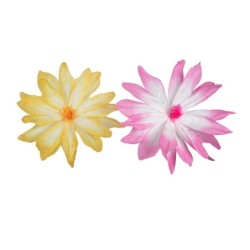 Fleur géante en papier dégradé Ø70 cm  jaune ou rose - vente en gros pour fleuristes