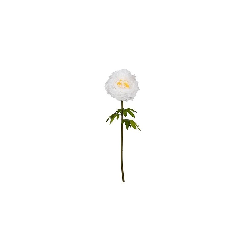 Pivoine géante blanche en polyester Ø28 H.100 cm - grossiste en fleurs géantes