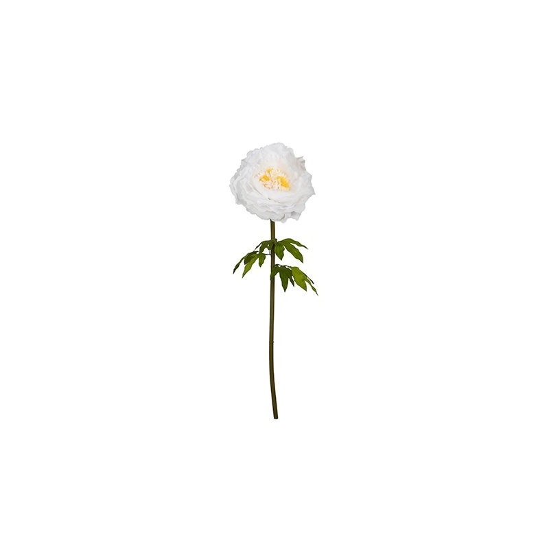 Pivoine géante blanche en polyester Ø38 H.115 cm - vente en gros pour fleuristes