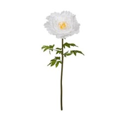 Pivoine géante blanche en polyester Ø48 H.130 cm - grossiste en fleurs géantes