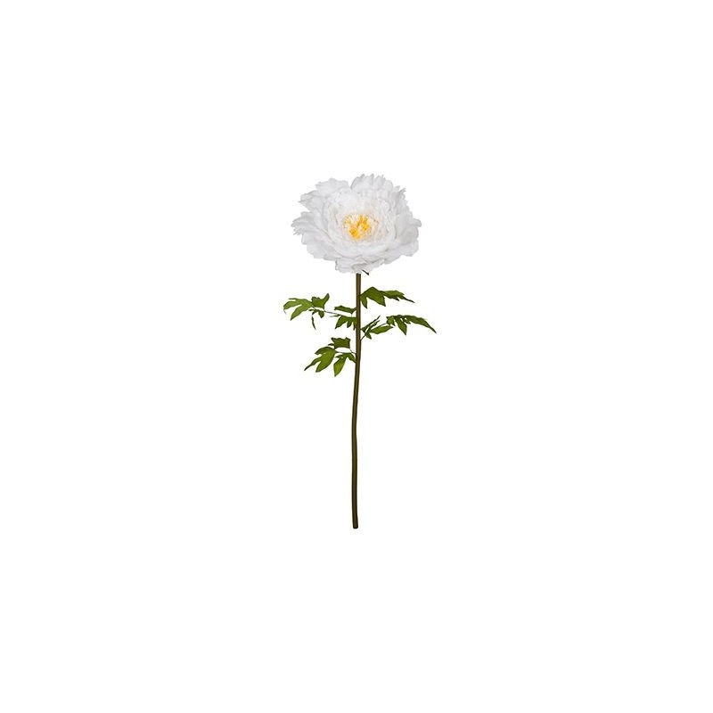 Pivoine géante blanche en polyester Ø48 H.130 cm - grossiste en fleurs géantes