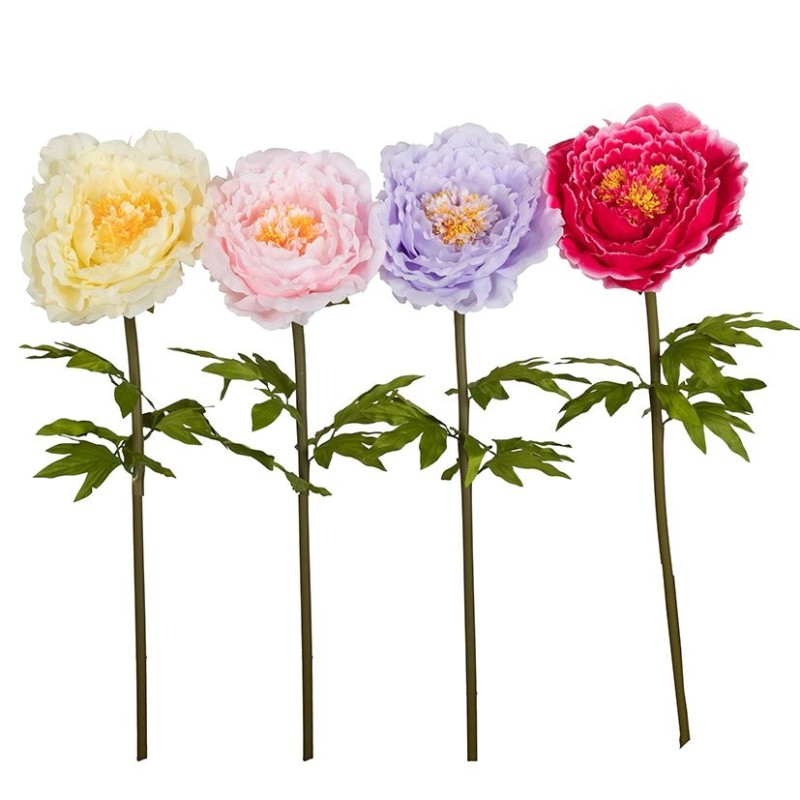 Pivoine géante en polyester Ø48 H.130 cm  4 couleurs pastel - grossiste en fleurs géantes