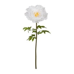 Pivoine géante blanche en polyester Ø58 H.140 cm - grossiste en décoration de vitrine