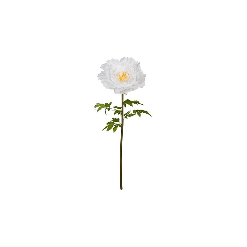 Pivoine géante blanche en polyester Ø58 H.140 cm - grossiste en décoration de vitrine
