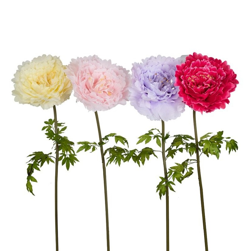 Pivoine géante en polyester Ø58 H.140 cm  4 couleurs - vente en gros pour fleuristes